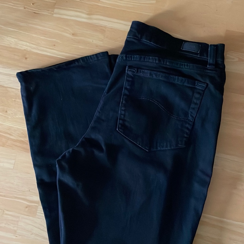 Lee Straight Leg Mid Rise Relaxed Fit Black Jeans size 14L